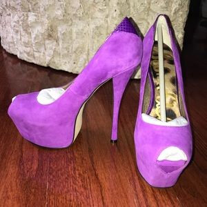 Sam Edelman purple pumps.